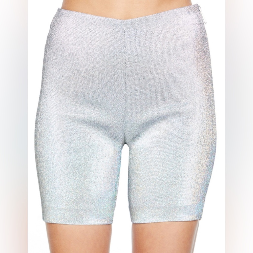 A R E A Stretch Lame Biker Shorts